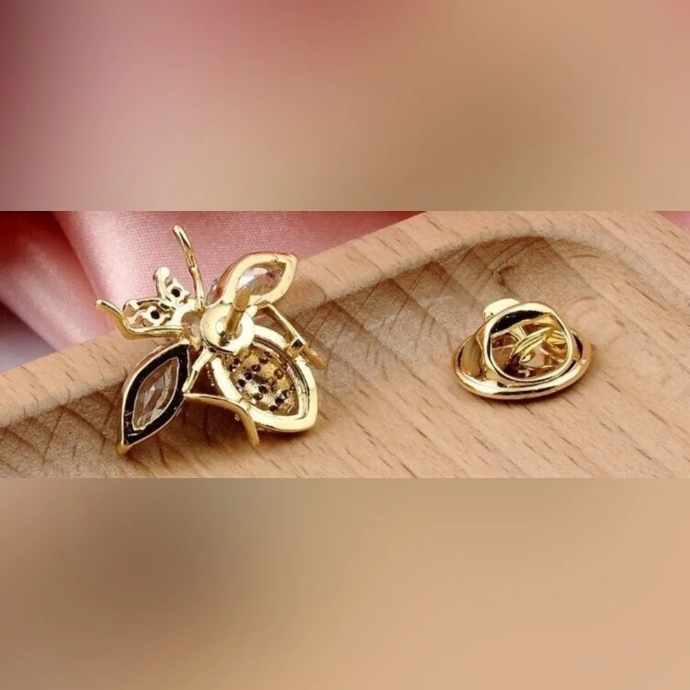 Gold and Silver Bee Brooch